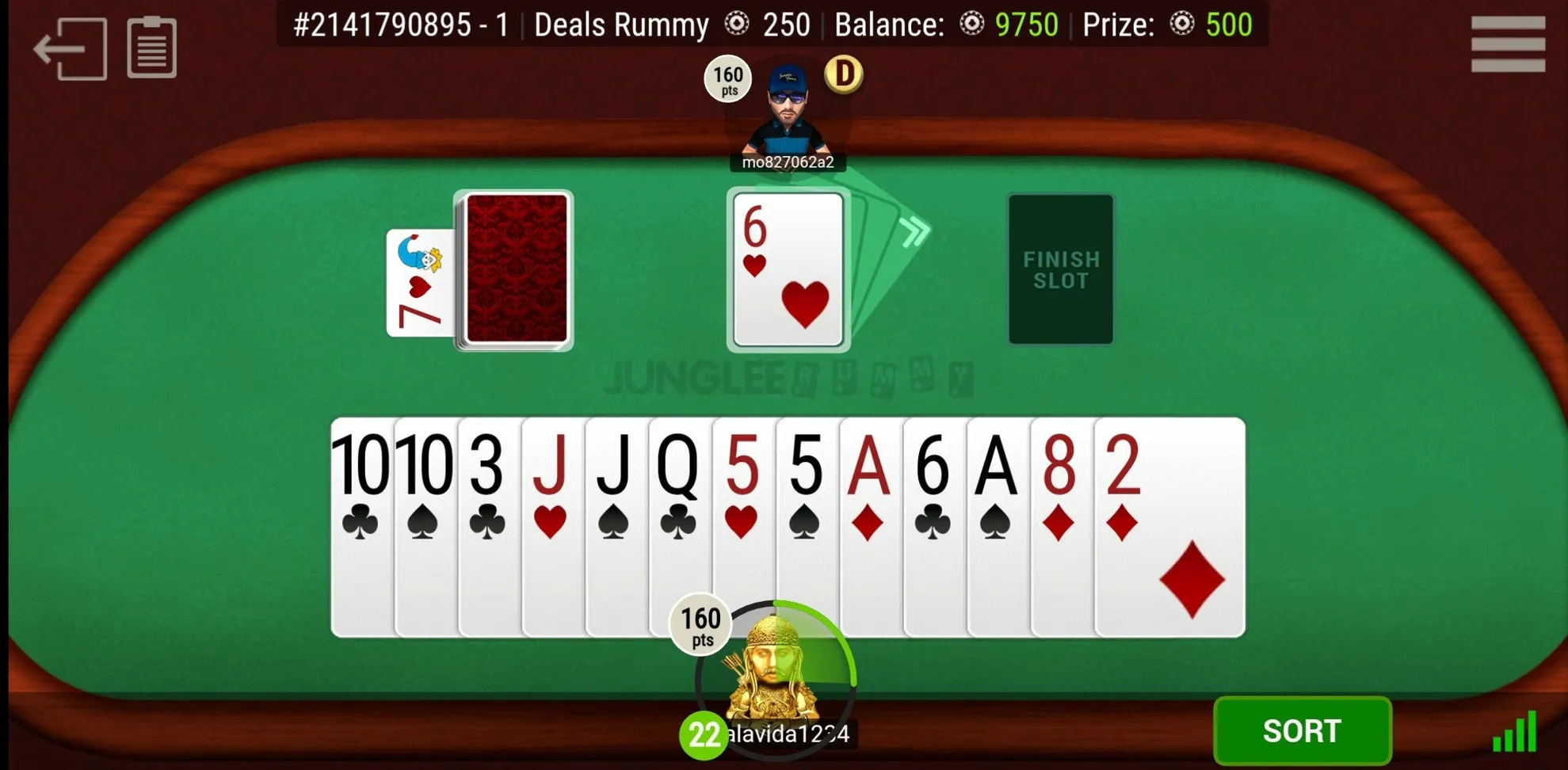 How about points in rummy?